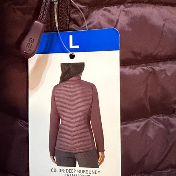 32 Degrees Jacket Deep Burgundy Color, size L, NWT - Picture 3 of 4